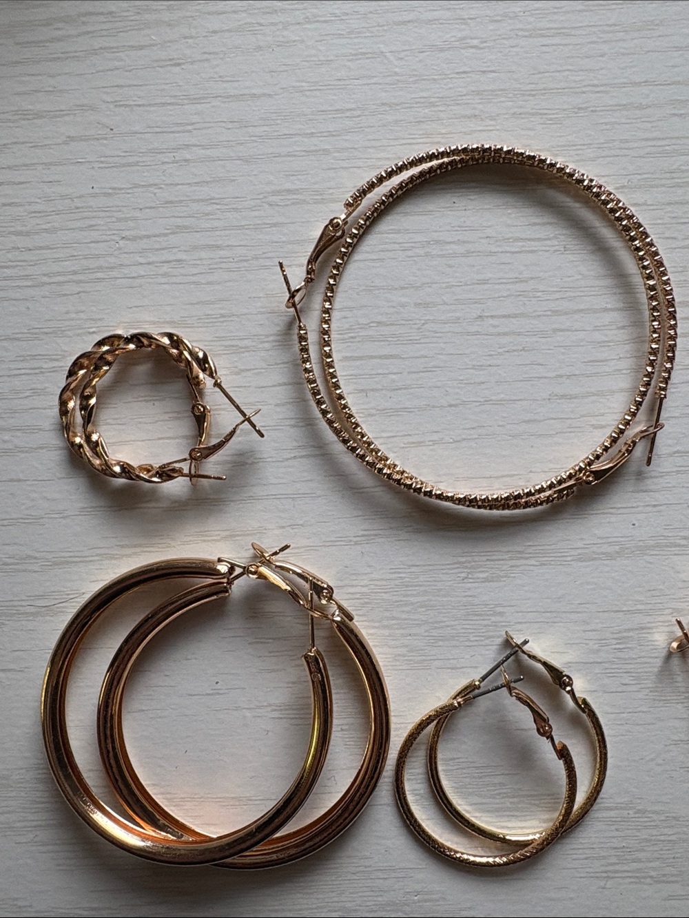 Gold-Tone Hoop Earring Set - Picture 2 of 5